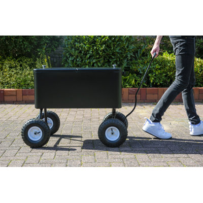 Aliviyah Dakota Fields 76L Serving Station / Cart Cooler with wheels in Black