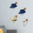 Wall Mounted Hat Rack in Black/Brown