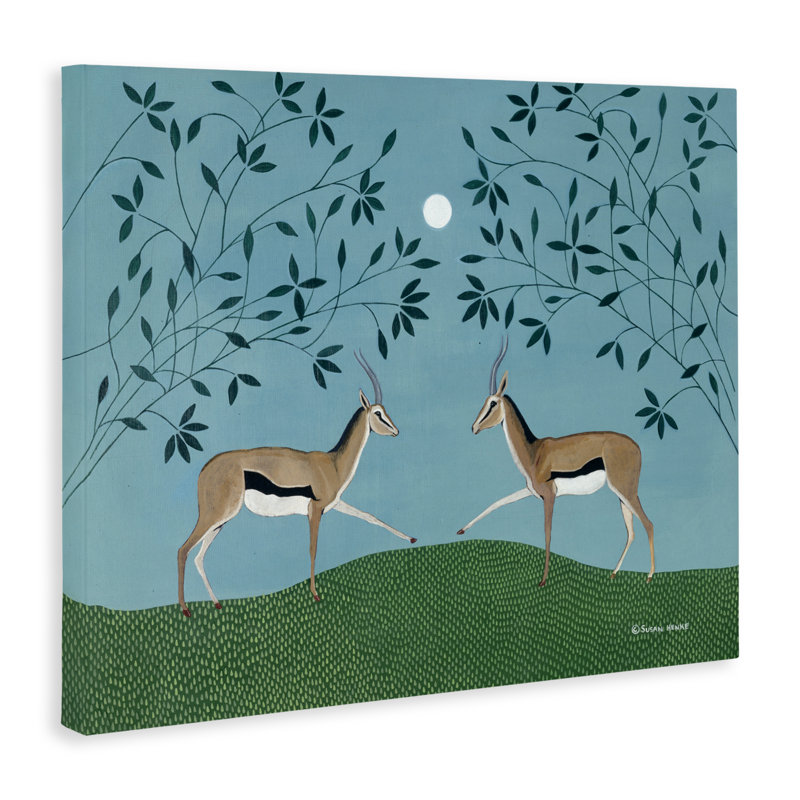 «Gazelles Greeting Symmetry», conception par Susan Henke, H 24 po x l 30 po