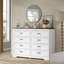 Commode double à 8 tiroirs, commode de chambre de 137 cm de large avec un grand espace de rangement pour la chambre à coucher-133070247