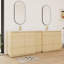 Meuble-lavabo double autoportant 92 po avec plateau en céramique, armoire de rangement et tablettes 92 po-1377911785-1385499317