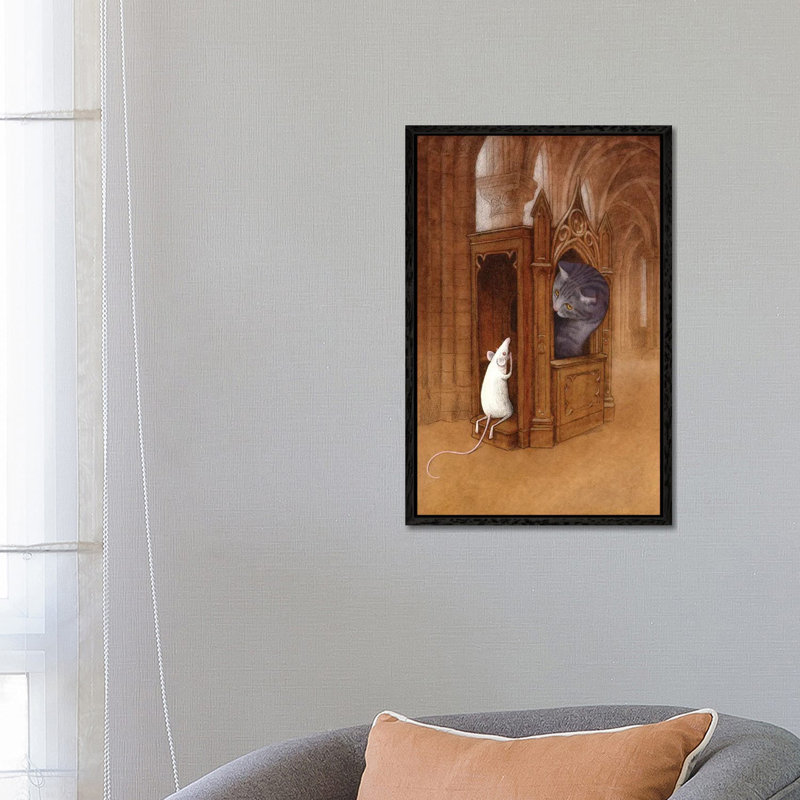 Pure Soul by Pawel Kuczynski - Painting on Canvas, 66.04 cm H x 45.72 cm W, Black Framed