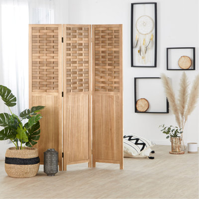 Abree 120cm W x 170cm H 3 - Panel Folding Room Divider