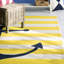 Tapis jaune / noir crocheté à la main Newport News-16773751