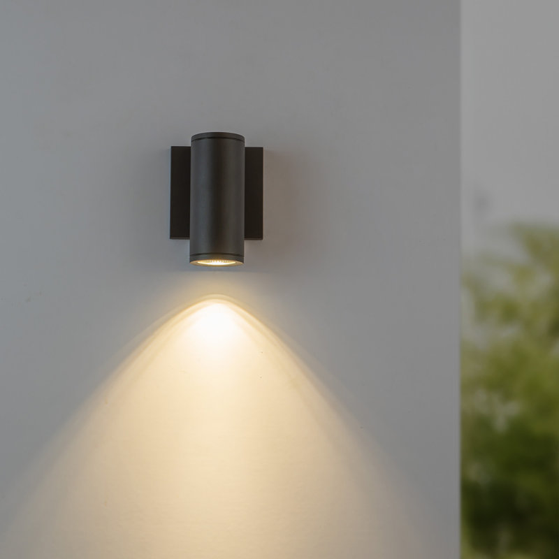 Nordic Glass LED Flush Mounted Sconce, 6" H x 4.63" W x 3.38" D, Black, 8 W