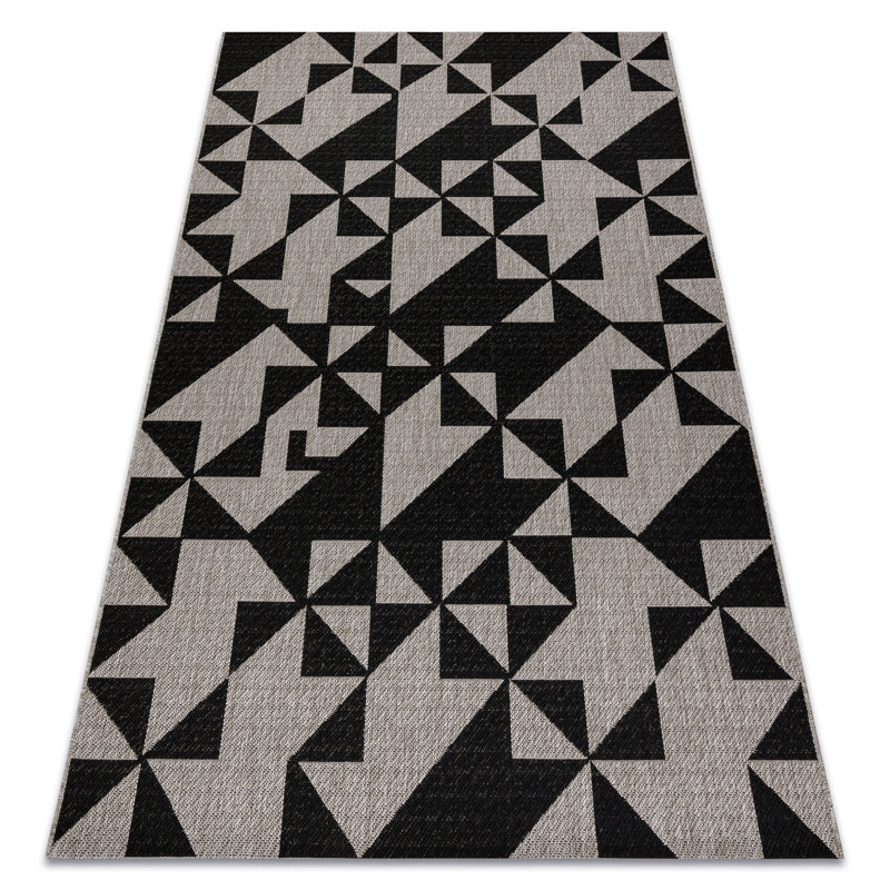 Townville Geometric Indoor / Outdoor Area Rug, Rectangle 60 x 110cm