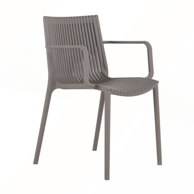 Ensemble de 4 chaises en polypropylène résistantes aux intempéries