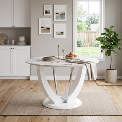 Table de salle à manger moderne pour 4 personnes, table de salle à manger et de cuisine facile à nettoyer