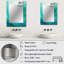 «Wondrous Wave Spiral» - miroir décoratif spirales abstraites, miroir mural turquoise, impression sur métal-1575327899