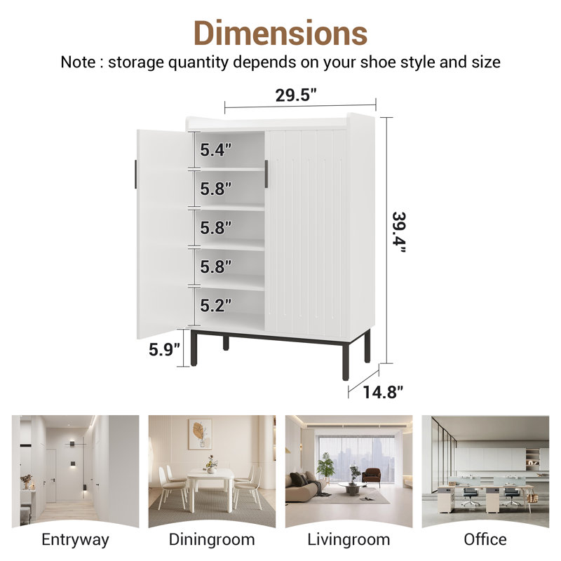20 Pair Shoe Storage Cabinet