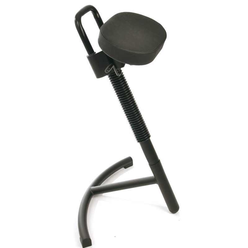 Kidwell Adjustable Height Ergonomic Active Stool, Black