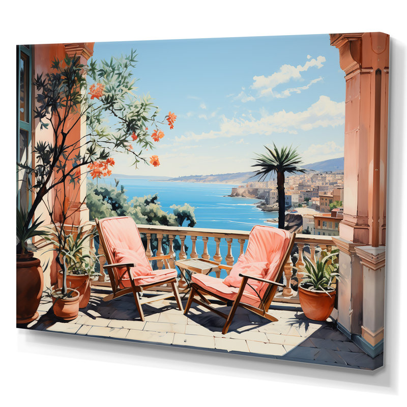 La Dolce, côte italienne III - Italie, art mural, Toile tendue, H 30 po x l 40 po x P 1,5 po