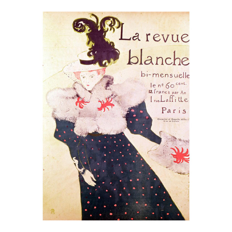 La revue blanche par Henri de Toulouse-Lautrec - estampe numérique, H 20 po x l 16 po