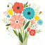 «Seaside Bouquet II» par Michael Mullan, reproduction sur toile tendue sur châssis-20824264-72793759-72793749