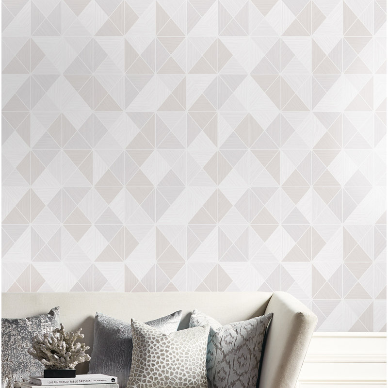 Rouleau de papier peint texture l 33 po x l 20,5 po Miesville, Ivoire