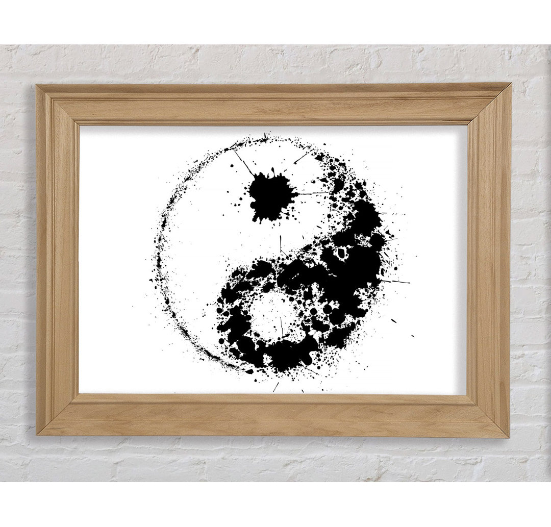 Gerahmtes Leinwandbild Yin Yang Splash