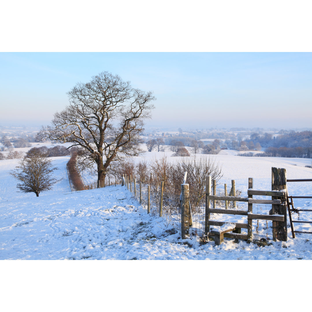 Winter Walk von Hmproudlove - Druck auf Leinwand ohne Rahmen