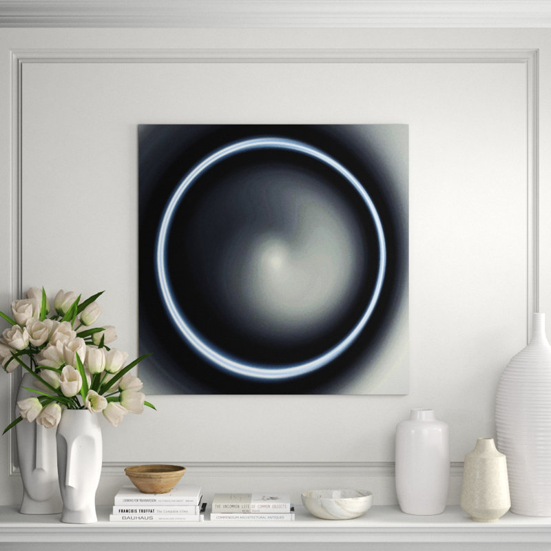 Center Of Light II Print by Jeffrey Goodman, Glass Coat, 36" H x 36" W, White/Black