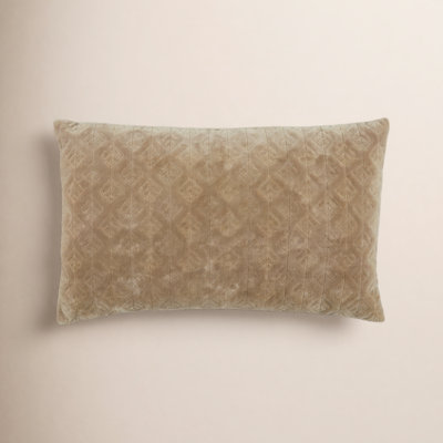 Gretchen Embroidered Cotton Lumbar Throw Pillow