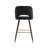 Loganville Velvet Upholstered Bar Stool with Rubberwood Legs-1834192562