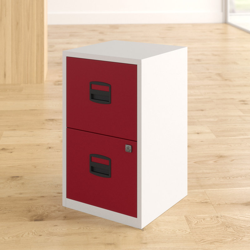 40cm Wide 2 -Drawer File Cabinet, Red