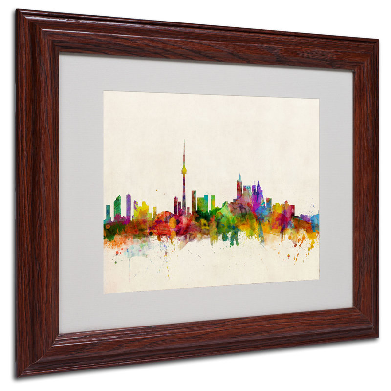 « toronto, canada », cadre photo sur toile, impression sur toile, H 11 po x l 14 po x P 0,5 po, Brun