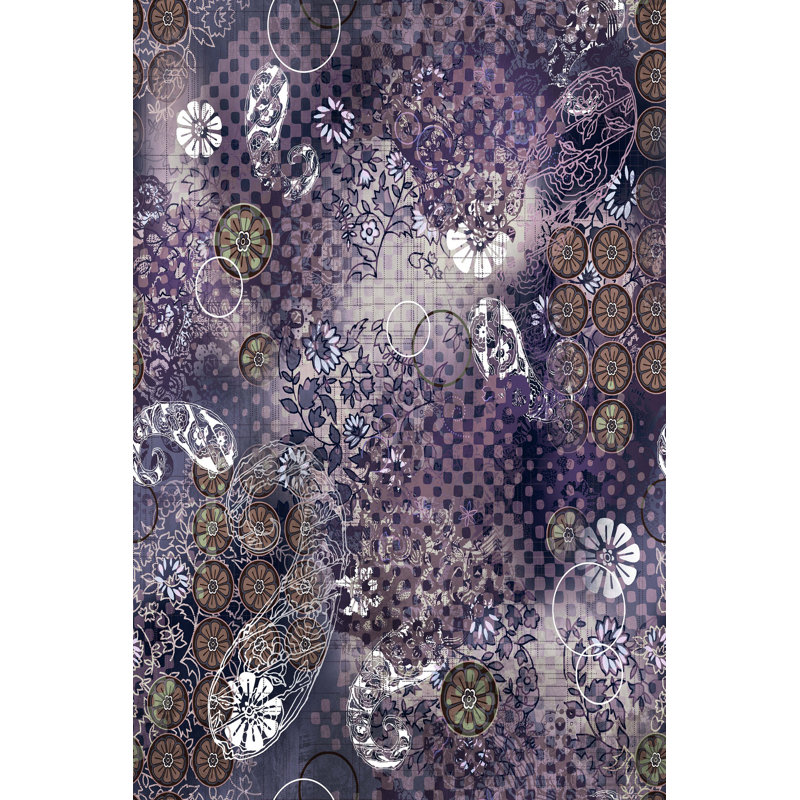 Tapis luxueux, 2,6 x 4,0 pi | 100% polyester, hauteur des poils de 0,4 po | Pois antibactérien et antidérapant en PVC | Lavable à la machine, impression numérique 3D | Parfait pour le salon et la chambre à coucher