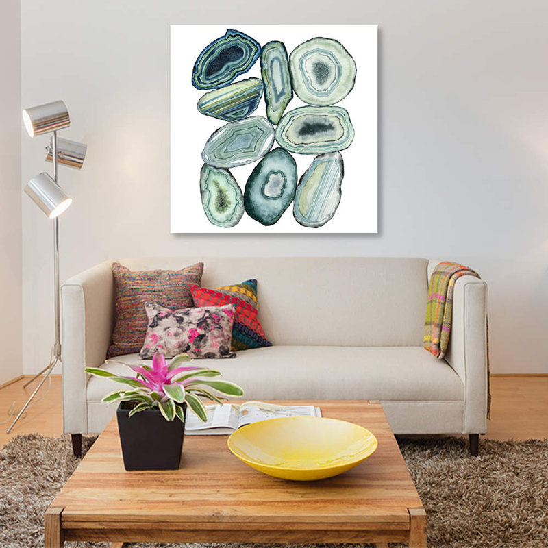 «Stacked Agate II» par Grace Popp - reproduction d'art sur toile tendue avec châssis, H 12 po x l 12 po x P 0,75 po