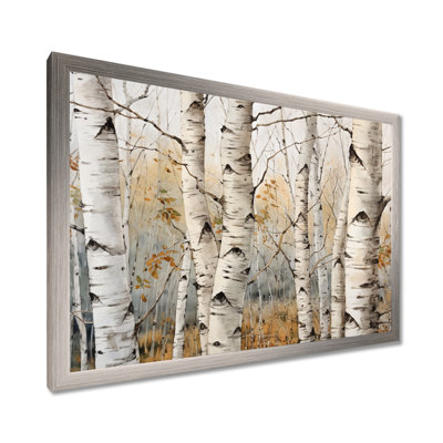 «Beige Silver Birch Tree Beauty III - Tree Birch», reproduction sur toile