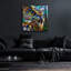  Art mural en verre acrylique «Owl» par Pierre Gavidia, 36 po x 36 po