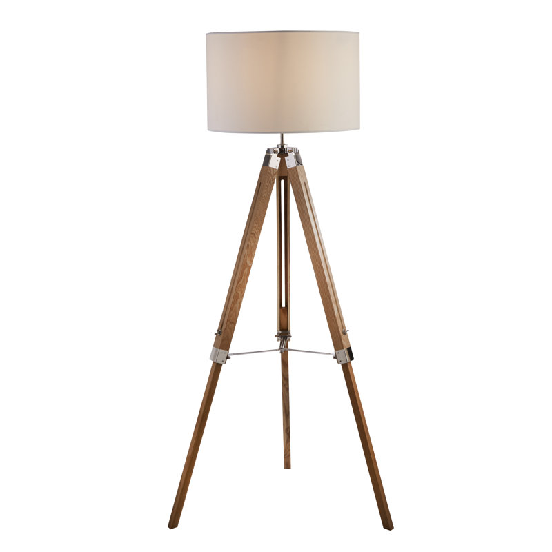 Konen 144cm Tripod Floor Lamp, Brown, Grey