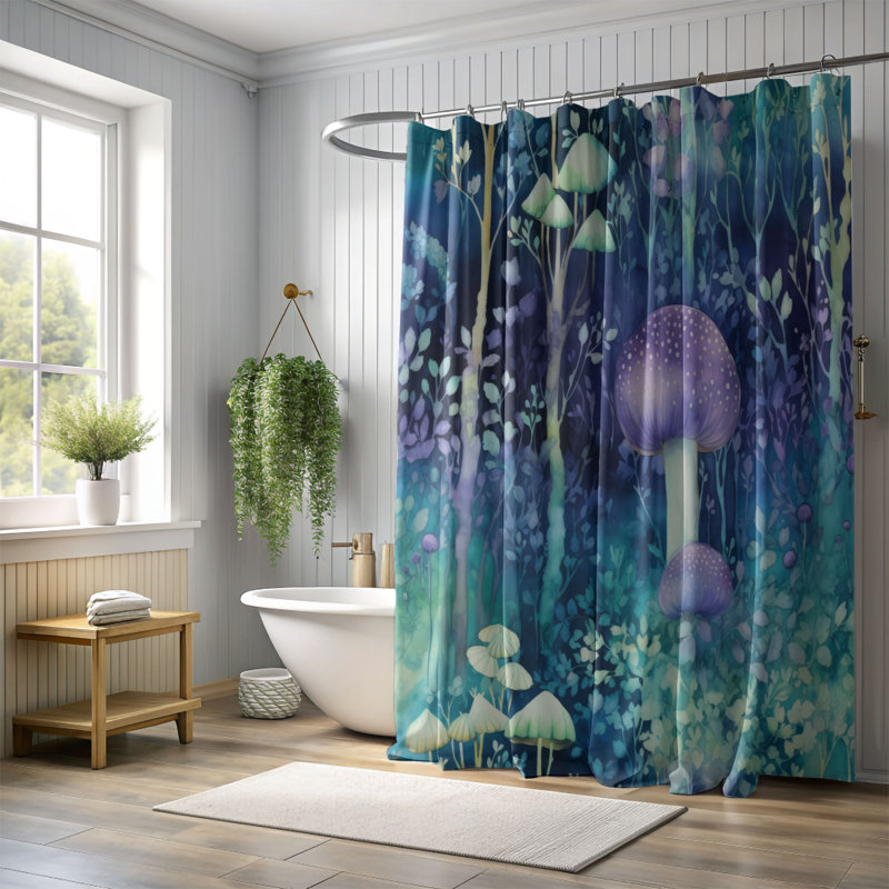 Rideau de douche Forest Splendor - Premium, H 74 po x l 71 po