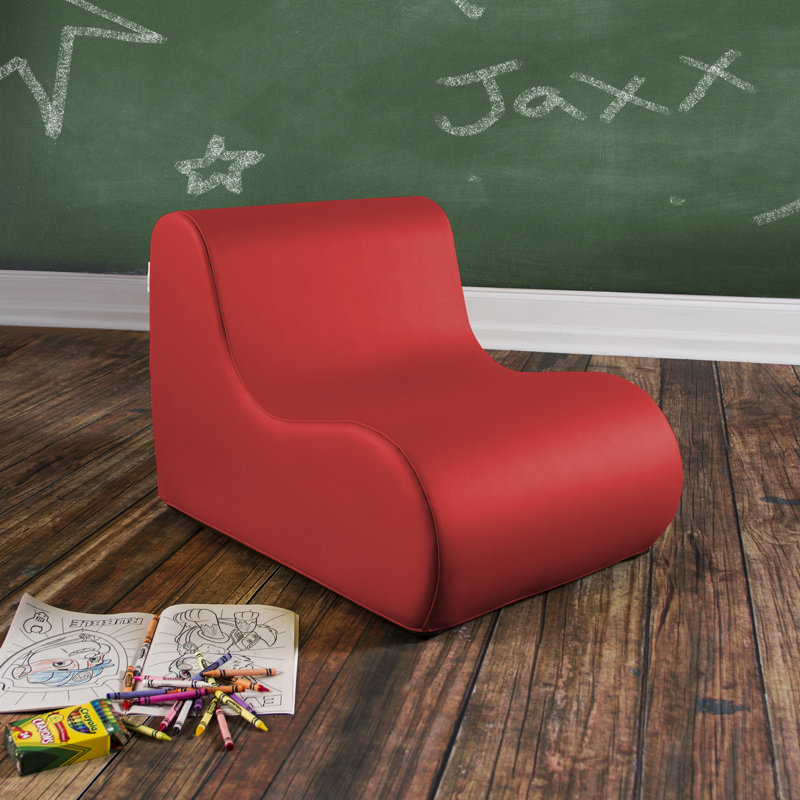 Midtown Classroom Chair - Soft Seating - 3 Sizes - Premium Vinyl Cover, Red, 30" H x 24" W x 43" D