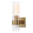 Modern Clear Striped Ribbed Glass Bath Sconce