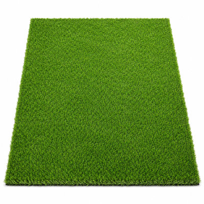 3.5 ft. x 16 ft. Artificial Grass Turf Roll, 56 sq. ft. Synthetic Lawn Mat with 0.8 in. Pile and Drainage Holes for Patio and Garden