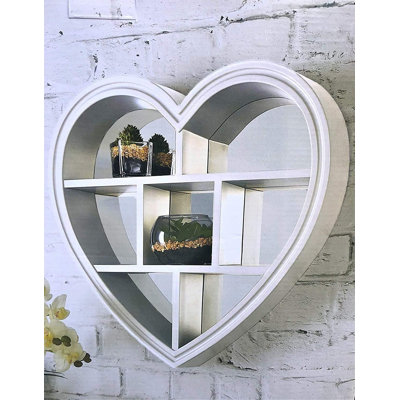 Glass Heart Wall Mirror
