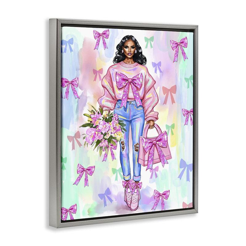 Cadre flottant tendance avec ruban, design par Jess Stempel, Cadre flottant gris lustré, H 21 po x l 17 po