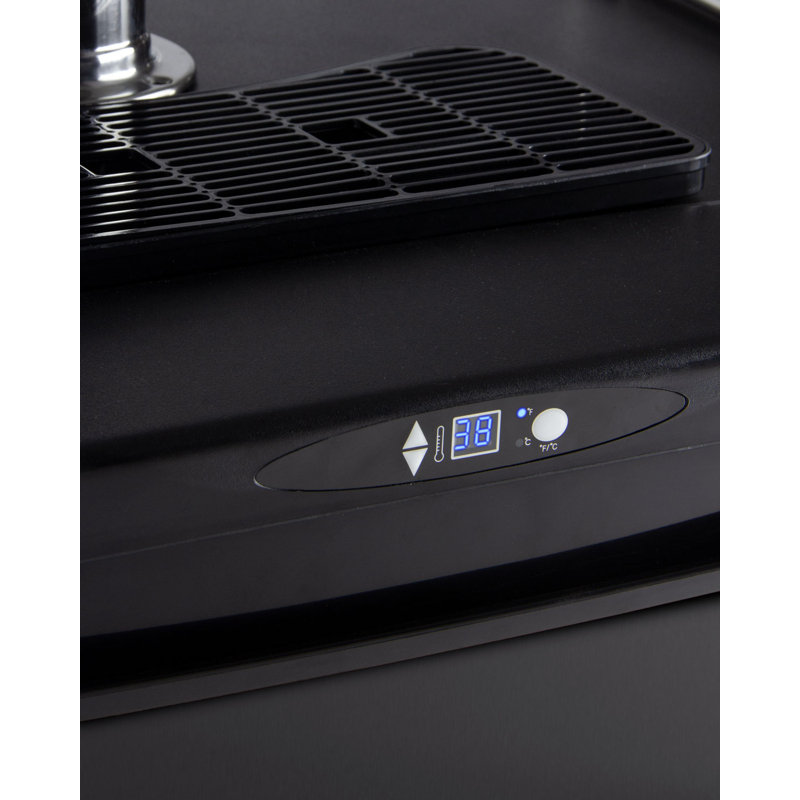 Kegco 5.8 Cubic Feet Single Tap Freestanding Kegerator with Adjustable Temperature, Black