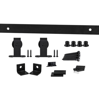 Steel Single Door Barn Door Hardware Kit Standard Single