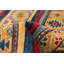 Tapis rouge / jaune en laine noué à la main de conception unique 5 pi x 6 pi 6 po New Age