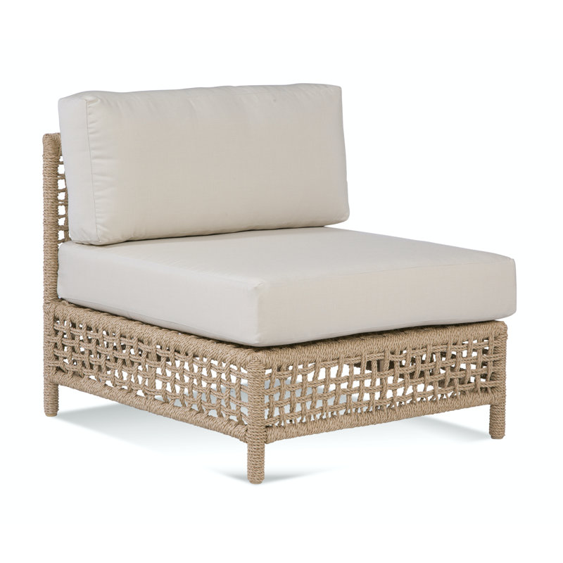 Chaise sans accoudoirs avec coussin Bayside, Noir, Intérieur / extérieur naturel; 6372-91