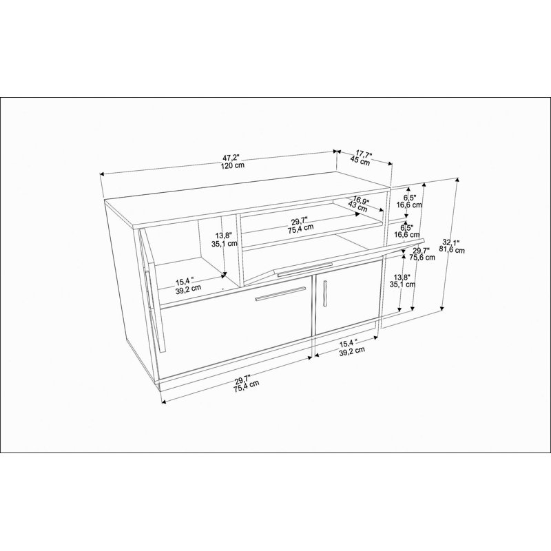 Barakah 120cm Console Table, White
