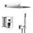12 Inch Square Dual Shower Head - Wall Mounted System Finish-120951982