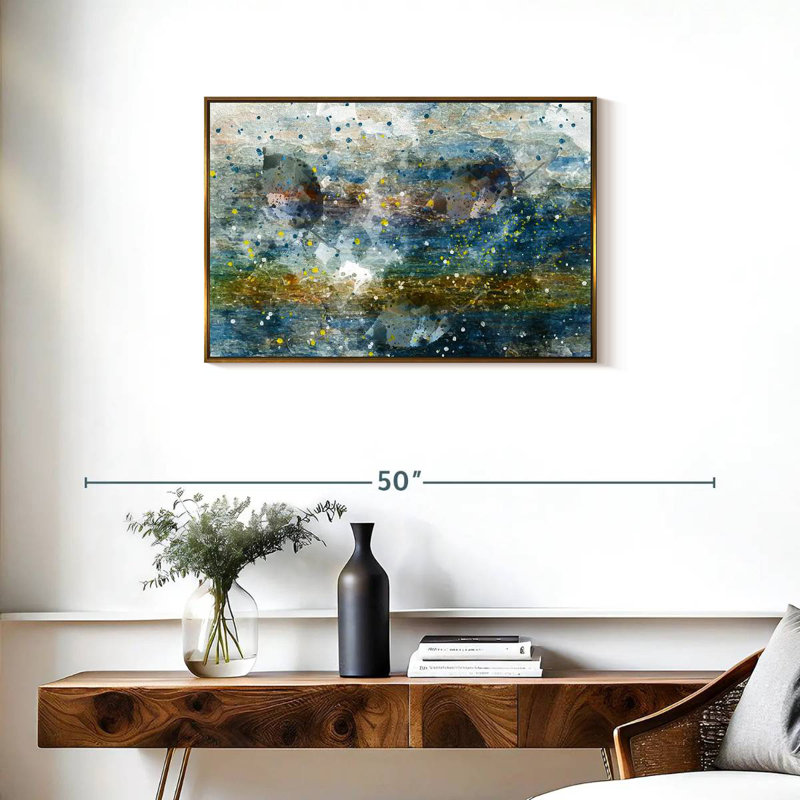 Profondeur de la mer Boville, Cadre flottant doré, 31 po x 21 po