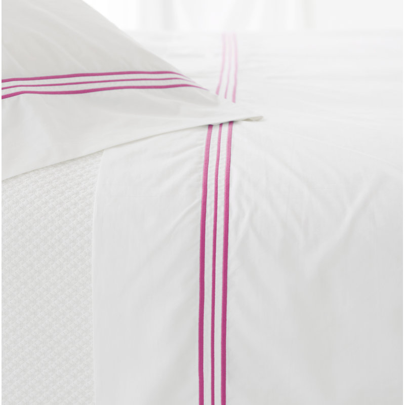 Trio Flat Sheet, Fuchsia, Full/Queen Flat Sheet