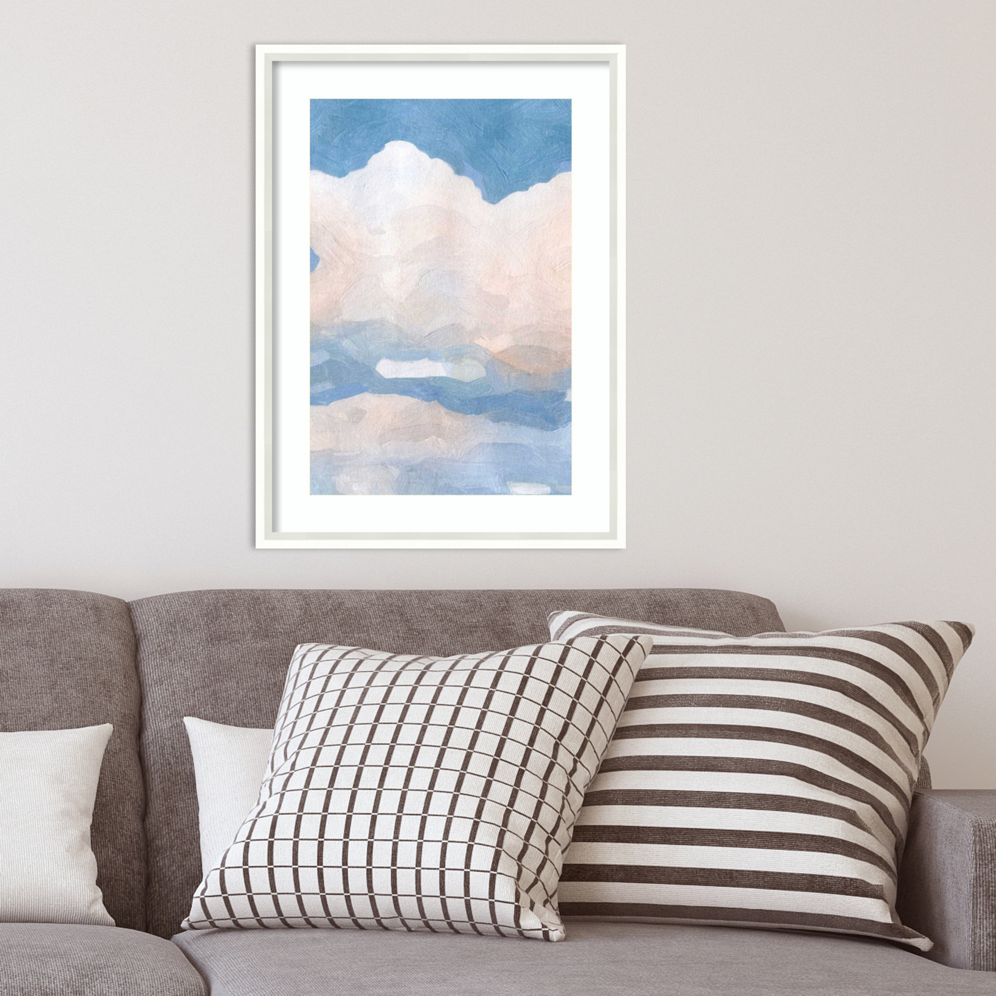The Clouds by Emma Caroline, 25" H x 19" W x 2" D, White