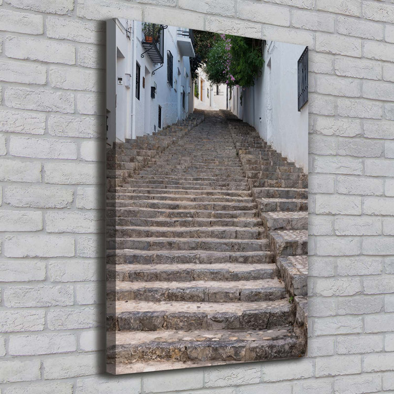 Stone Stairs - Wrapped Canvas Print