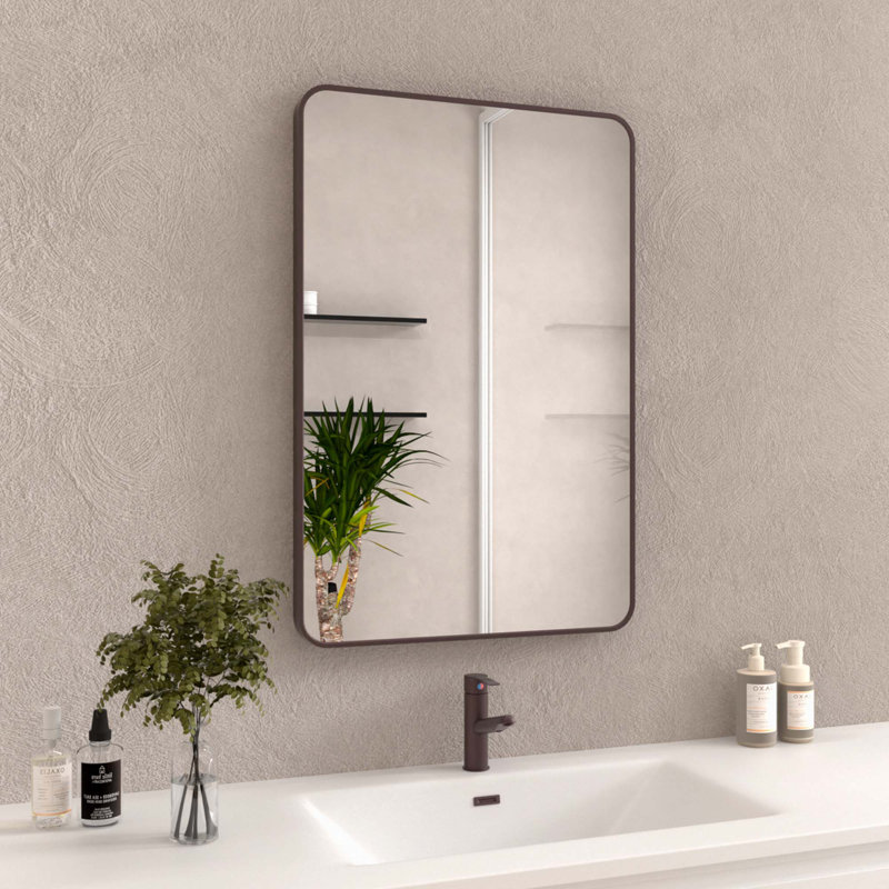 Miroir mural de salle de bain, Bronze, 36 po x 24 po
