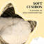 Lit surélevé pour chat avec panier rotatif, lit moelleux, style panier, brun foncé ou beige, matériau jacinthe d'eau, convient aux chats de moins de 8,8 lb
