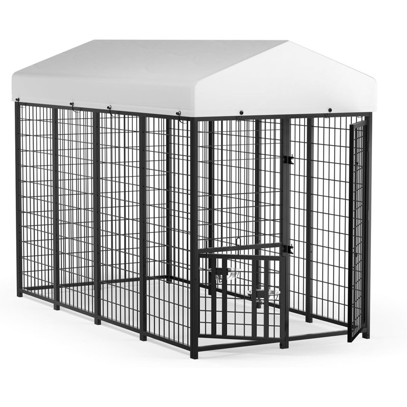 15 Chickens Run  for Chickens, Ducks, Rabbits & More - Predator-Resistant,  Wind & Snow Durable Chicken Pen - 8X4X5.6-FT